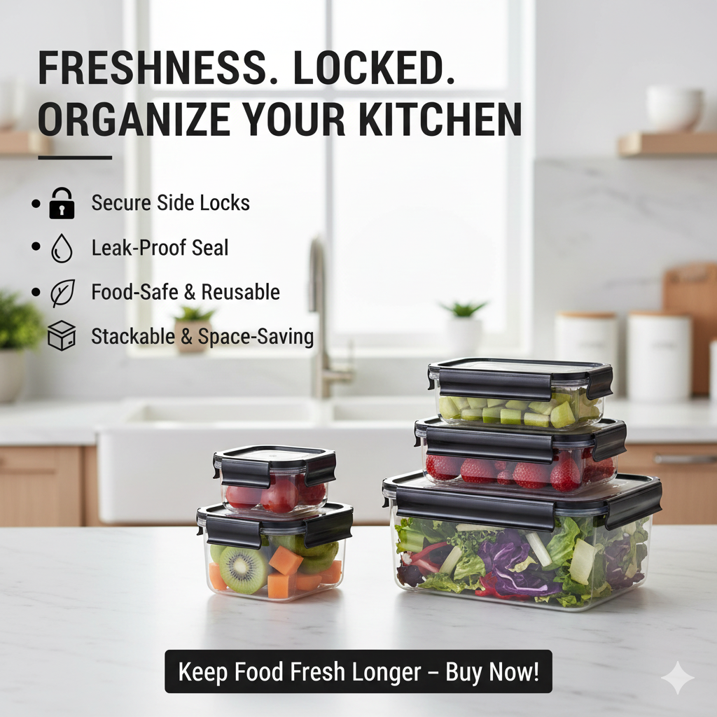 Clear Plastic Food Storage Container