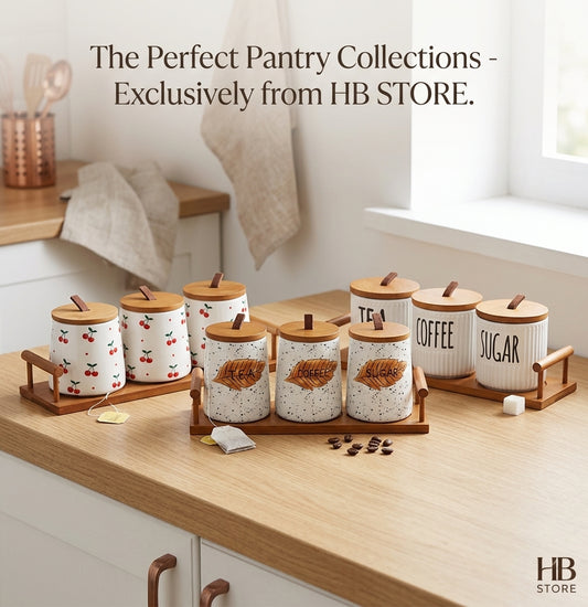 Sweet Cherry & Speckled Leaf Ceramic Canister Collection