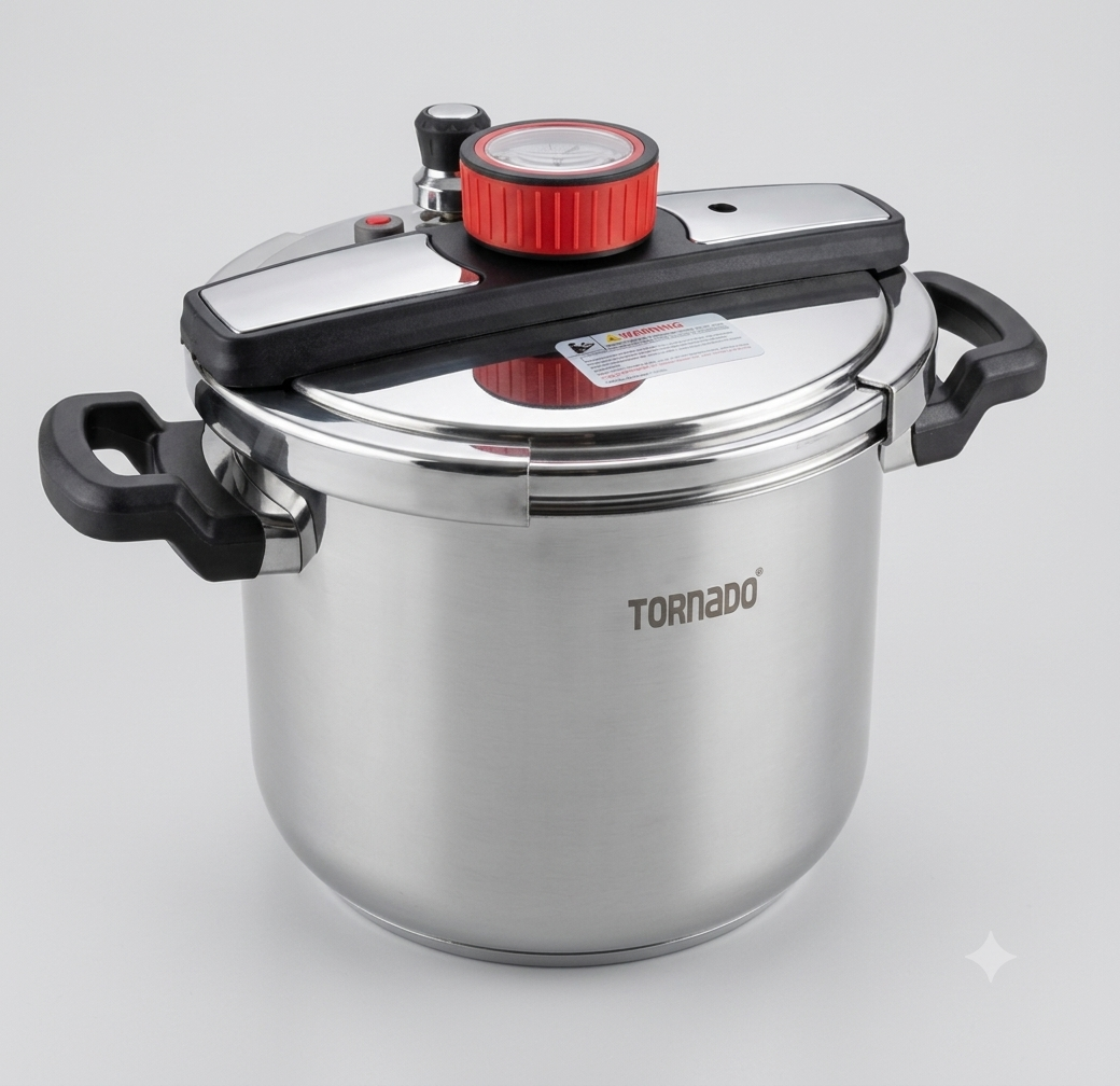 Premium Stainless Steel Clip-On Pressure Cooker