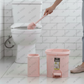 Elegant Pink/Peach Geometric Bathroom Accessories Set
