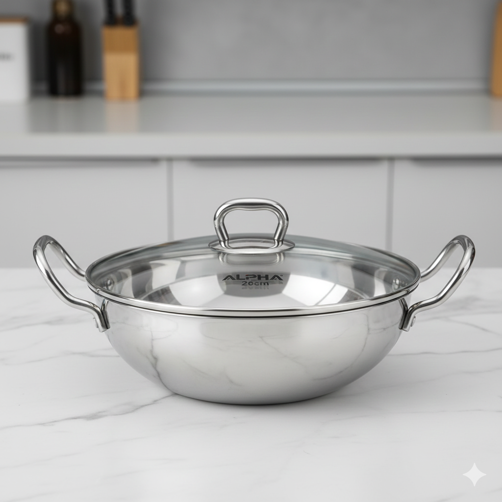 Alpha Premium Stainless Steel Karahi