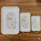 Gold-Accent Serving Tray Set