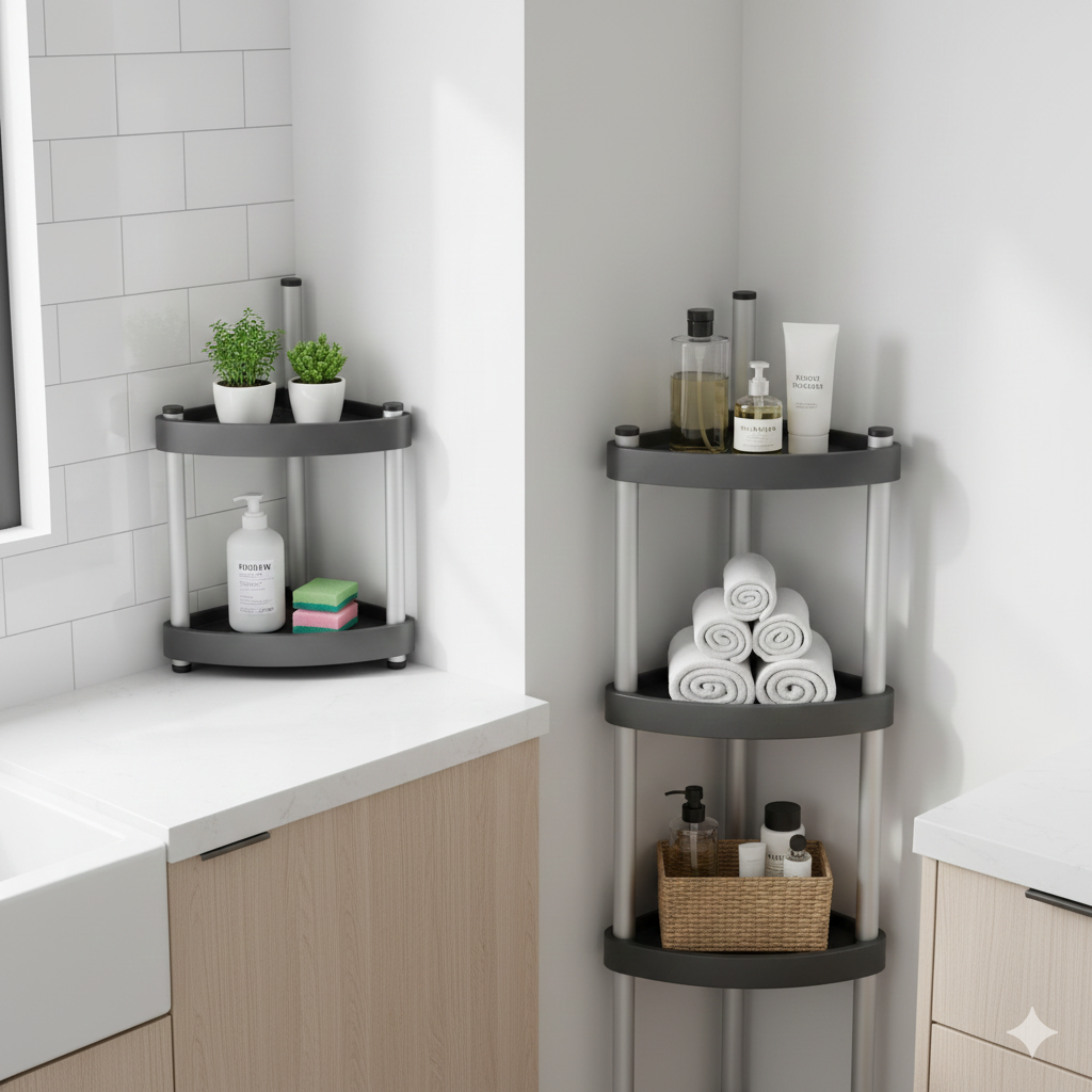 Premium 2 and 3-Tier Multi-Purpose Corner Storage Rack – HBStore