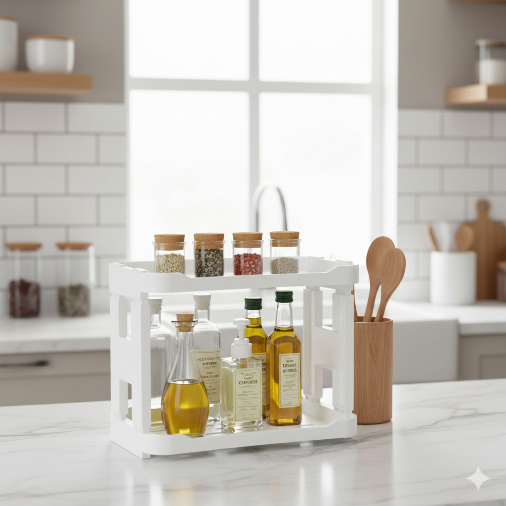 Multipurpose 2-Tier Stackable Storage Rack