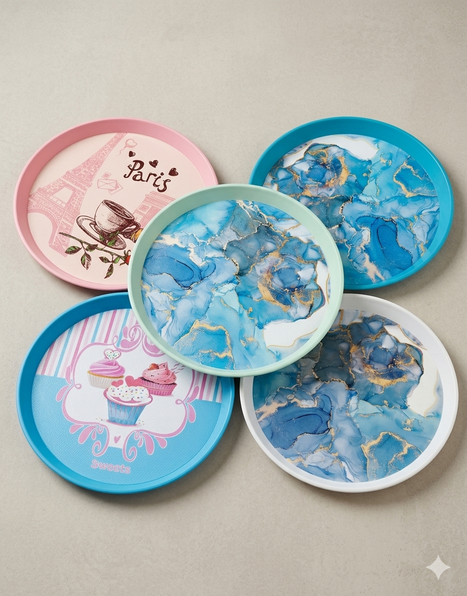 Stylish Round Serving Trays