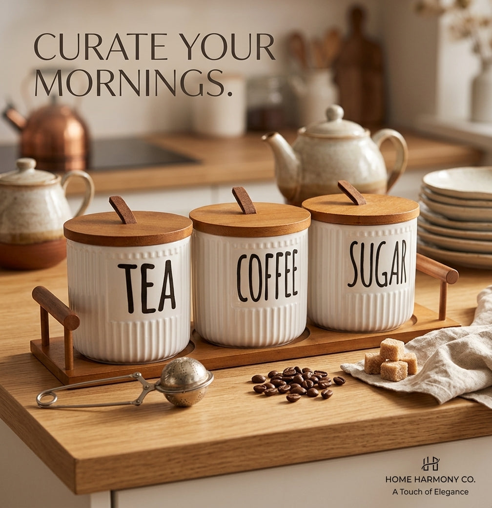 Sweet Cherry & Speckled Leaf Ceramic Canister Collection