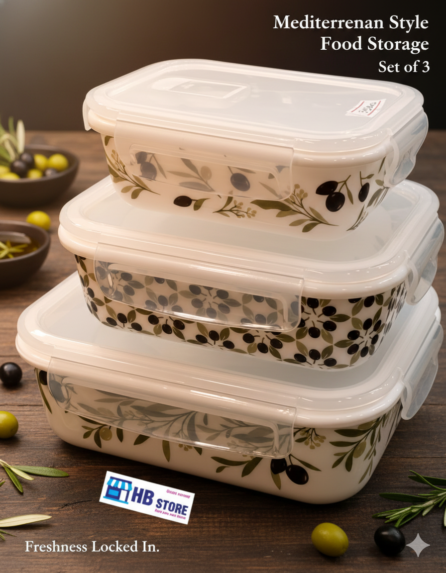 Versatile  marble Printed Food Storage Set