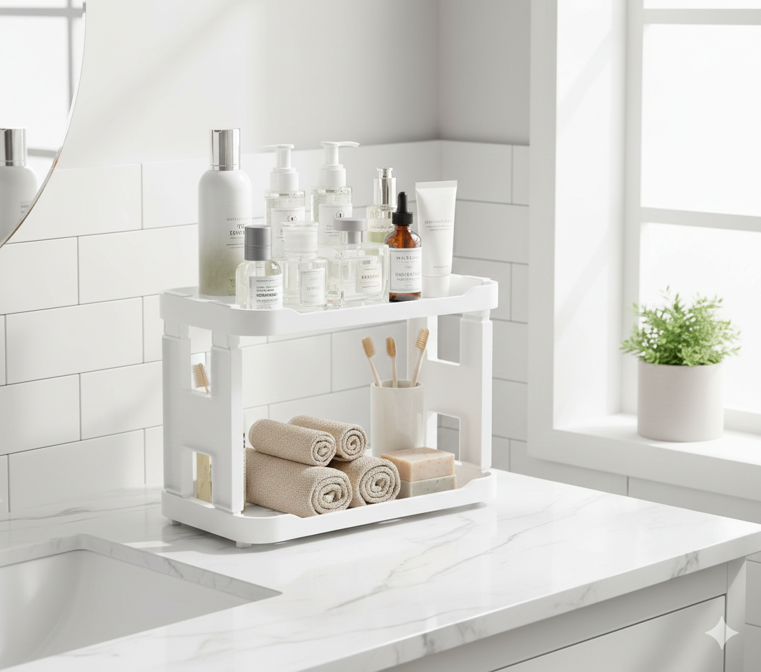 Multipurpose 2-Tier Stackable Storage Rack