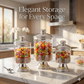 Luxury 3-Piece Glass Storage Jar Set