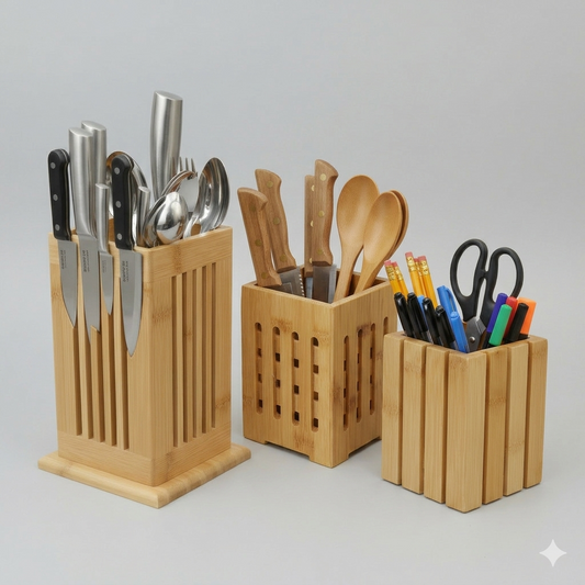 Multi-Functional Cutlery, Knife, & Desk Storage Holders