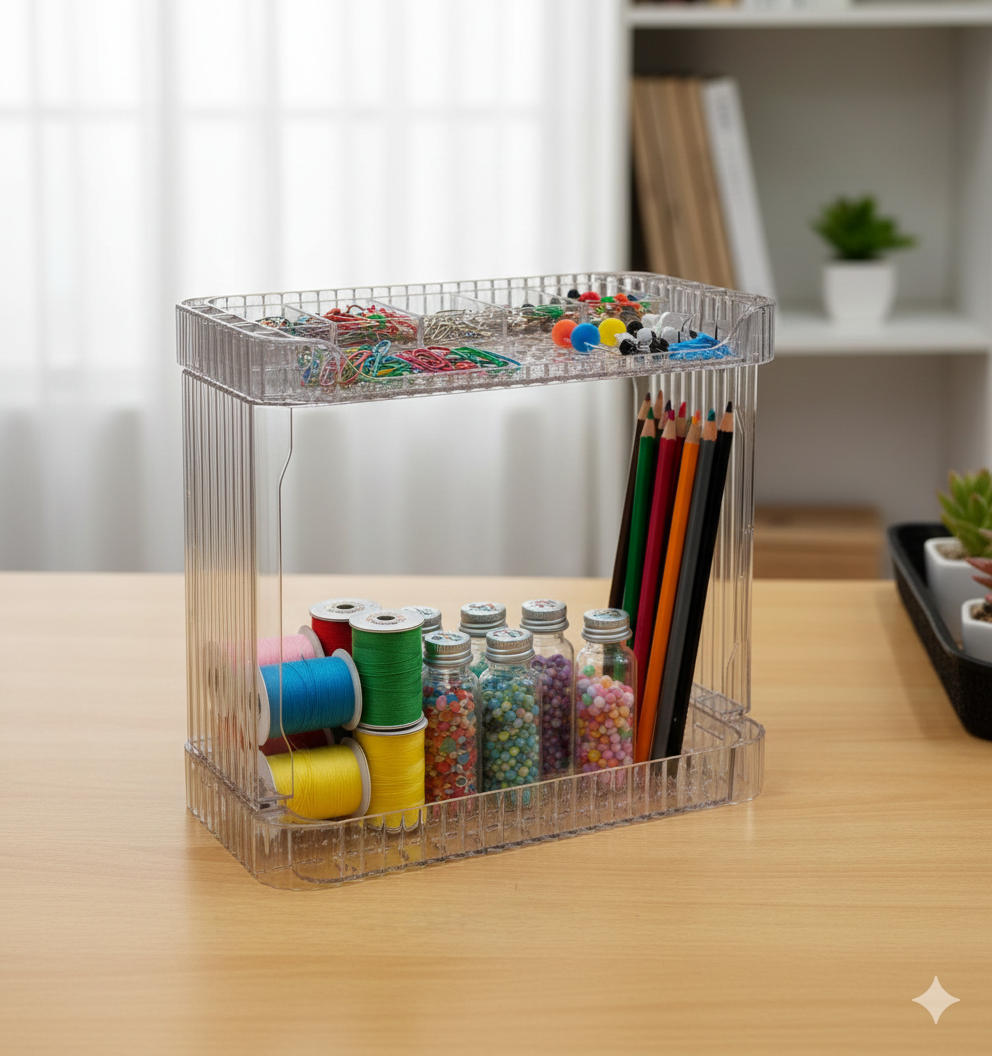 2-Tier Clear Acrylic Countertop Organizer