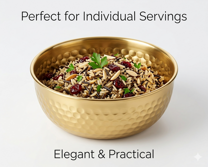 Premium Hammered Gold Serving Bowl