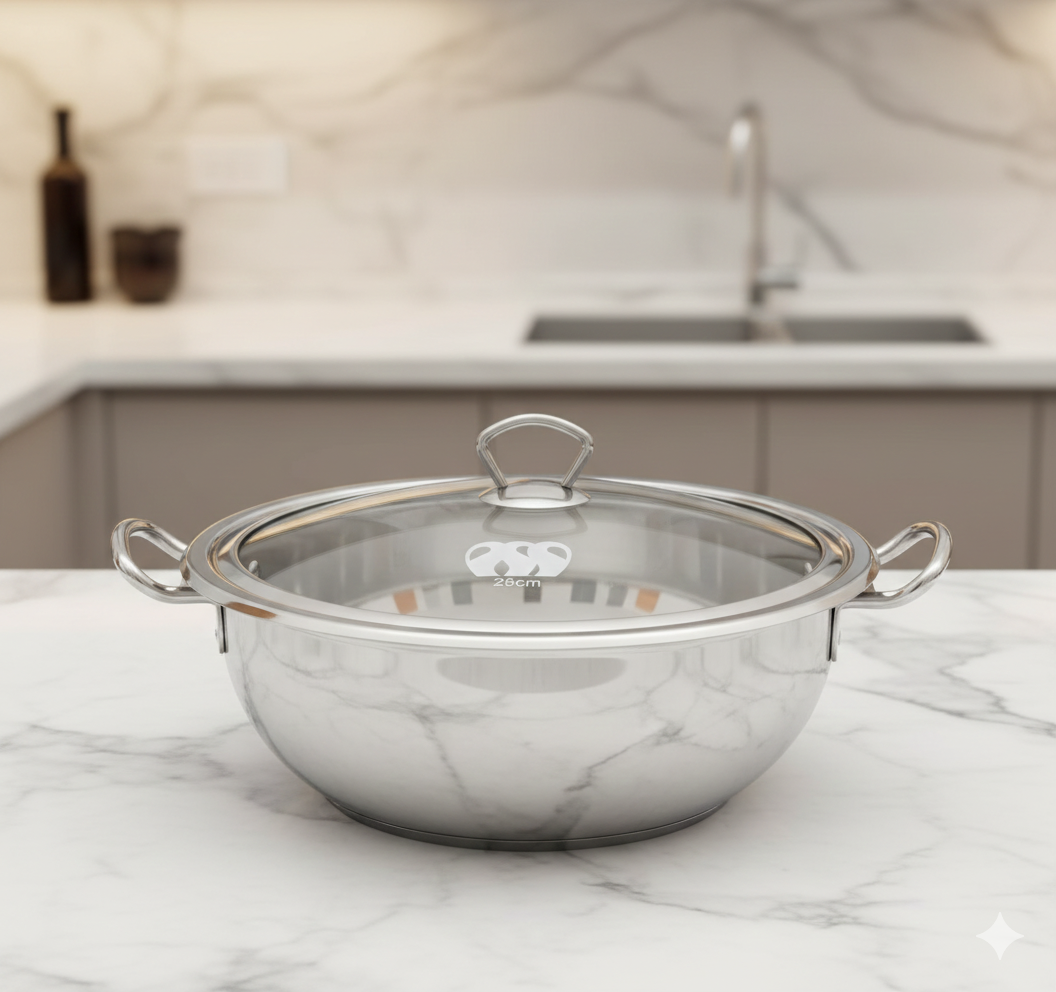 Alpha Premium Stainless Steel Karahi