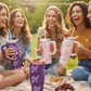 Floral & Bow Insulated Travel Tumbler with Handle