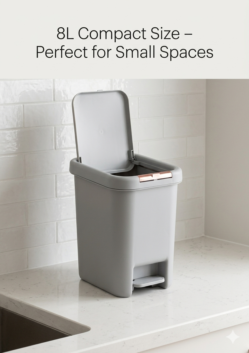 Dual-Opening Step Trash Can