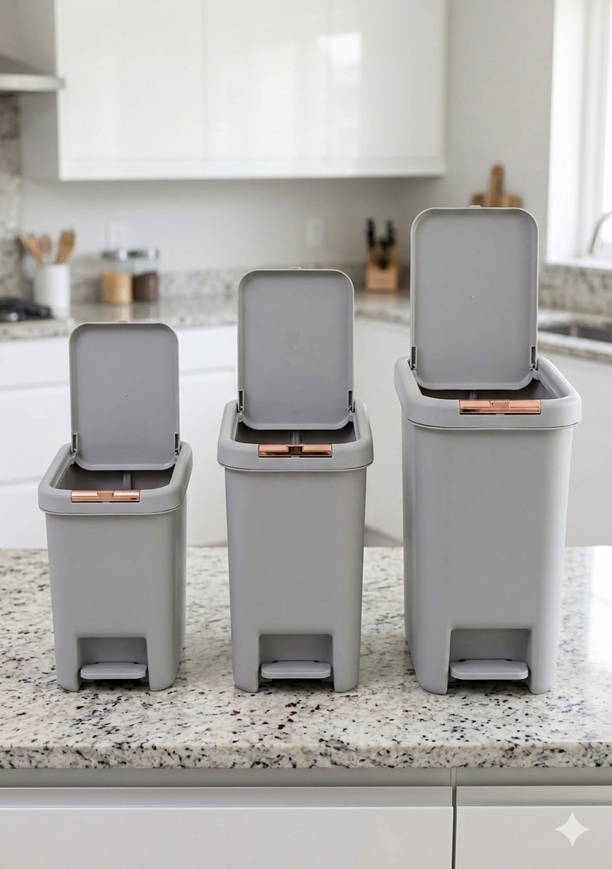 Dual-Opening Step Trash Can