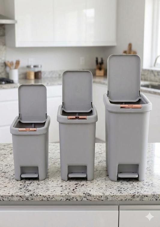 Dual-Opening Step Trash Can