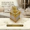 Imperial Gold & Pearl Studded Cutlery Set