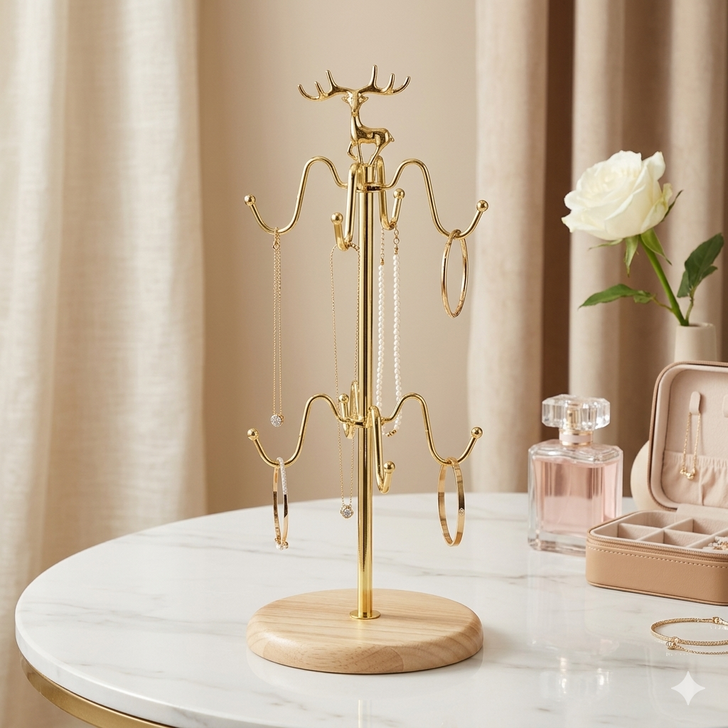 Luxury Gold Deer Multipurpose Display Stand