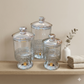Luxury 3-Piece Glass Storage Jar Set
