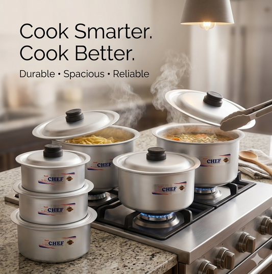 Majestic Chef 6-Piece Premium Aluminum Cookware Set