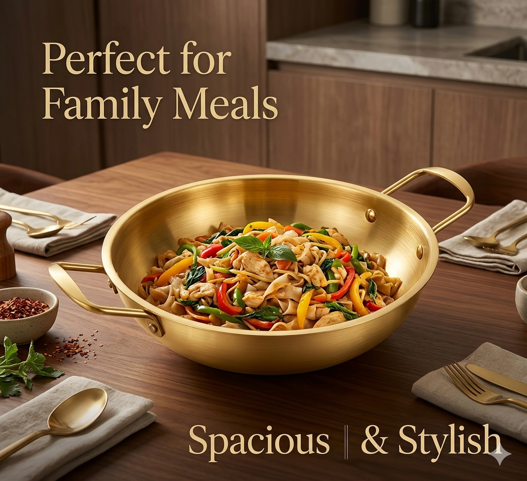 Premium Golden Dual-Handle Cookware