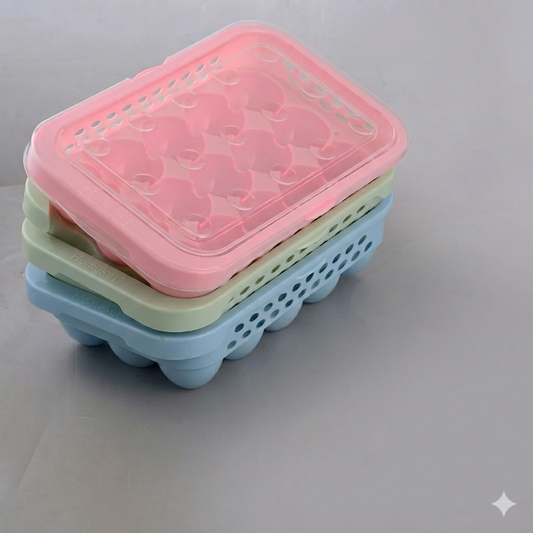 Premium Stackable Egg Storage Tray with Protective Lid