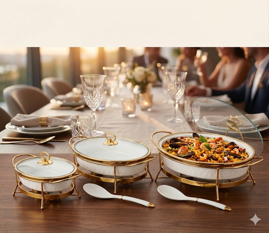 Luxury Ceramic Oval Buffet Serving dishes