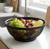 Premium Matte Black Stainless Steel Mesh Colander & Fruit Basket