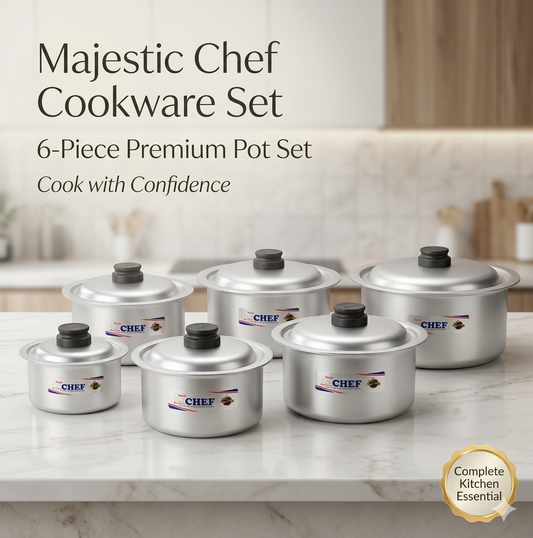 Majestic Chef 6-Piece Premium Aluminum Cookware Set