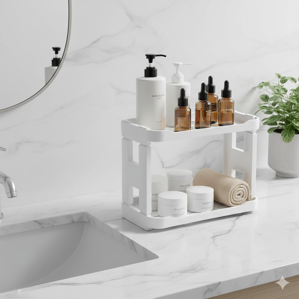 Multipurpose 2-Tier Stackable Storage Rack