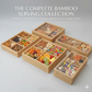 Bamboo Multi-Compartment Serving Box with Acrylic Lid
