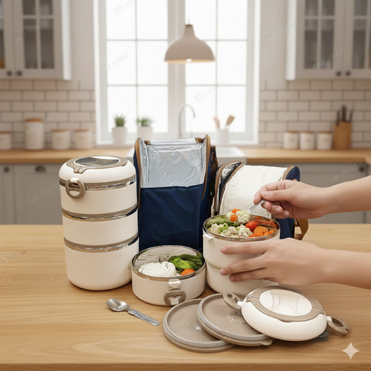 Hot & Cold Lunch Box with Carry Bag