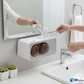 Wall-Mounted Toothbrush Organizer with Cups – Space-Saving Bathroom Storage