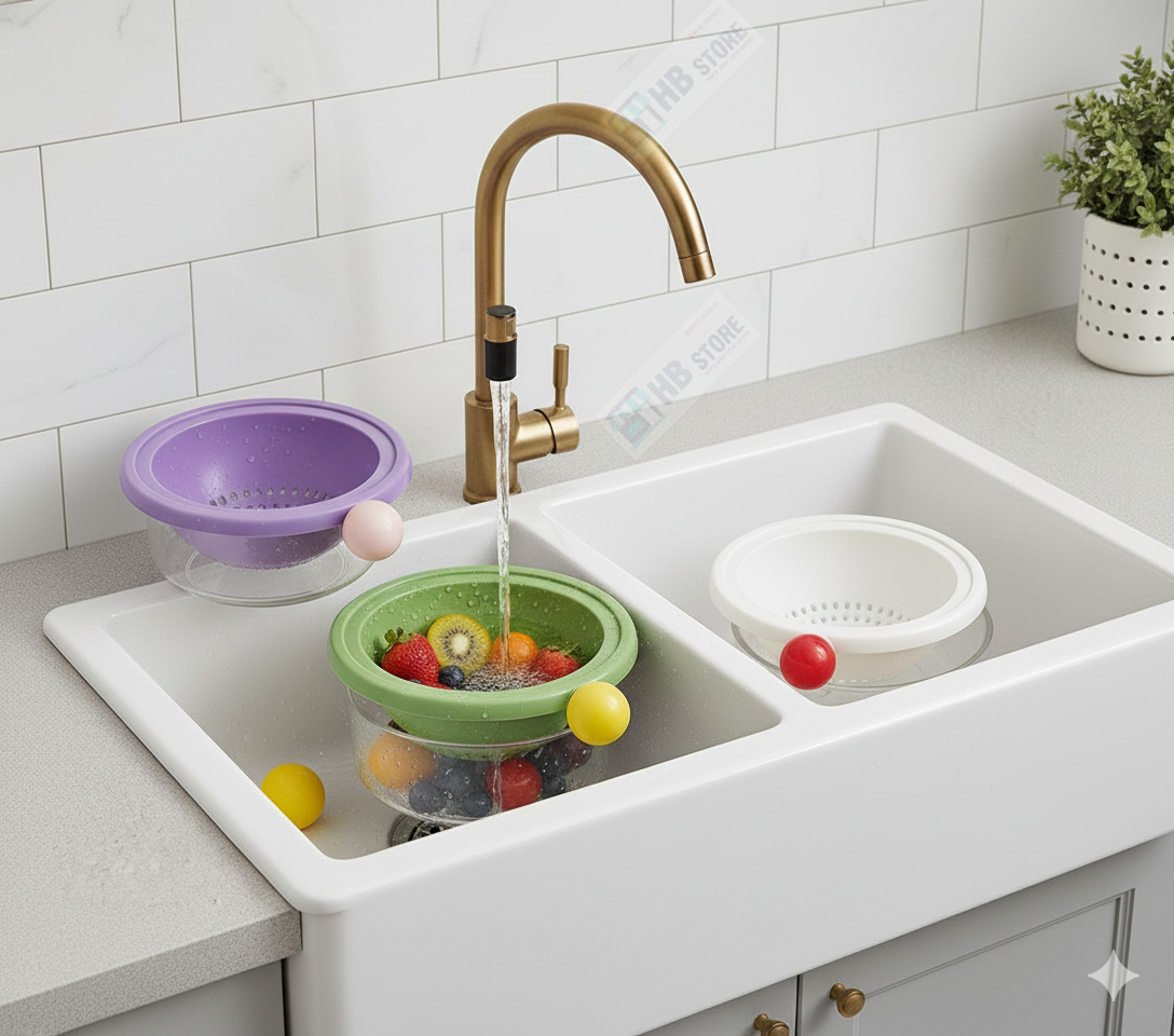 Compact Mini Drainer Bowl – Handy Rinsing & Straining Solution