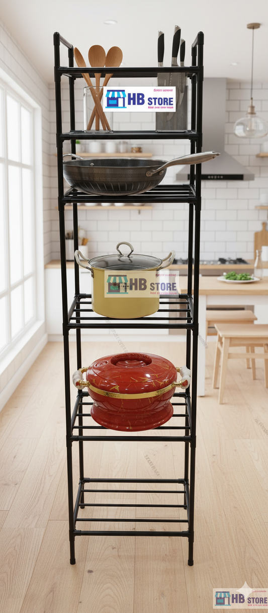 Space-Saving 4-Tier Metal Storage Rack