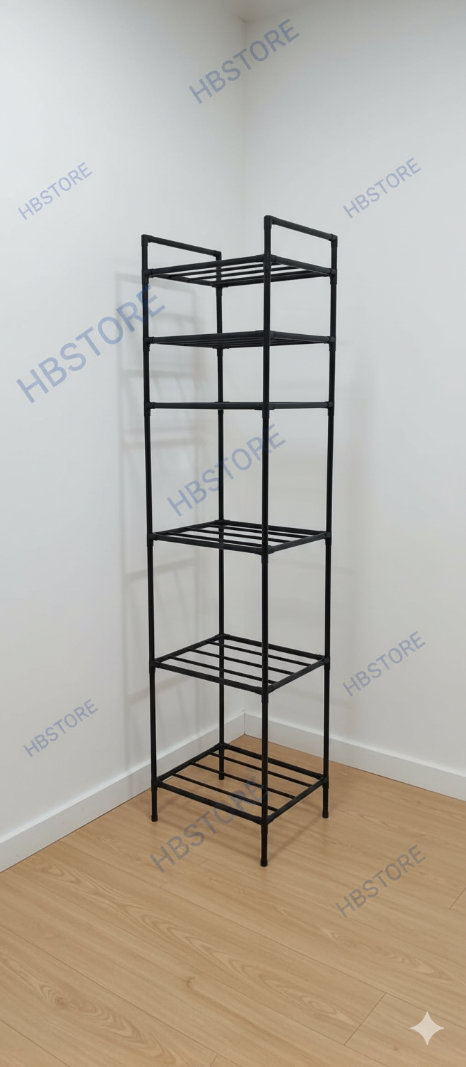 Space-Saving 4-Tier Metal Storage Rack