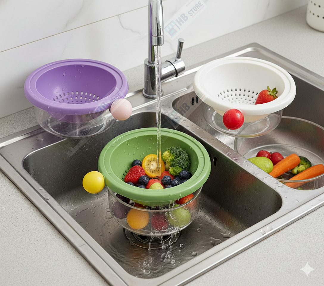Compact Mini Drainer Bowl – Handy Rinsing & Straining Solution