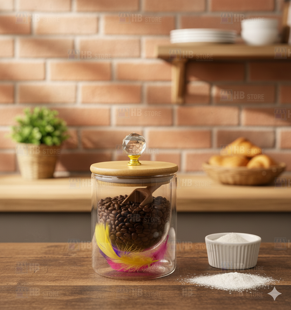 Elegant Feather Design Double Wall Jars