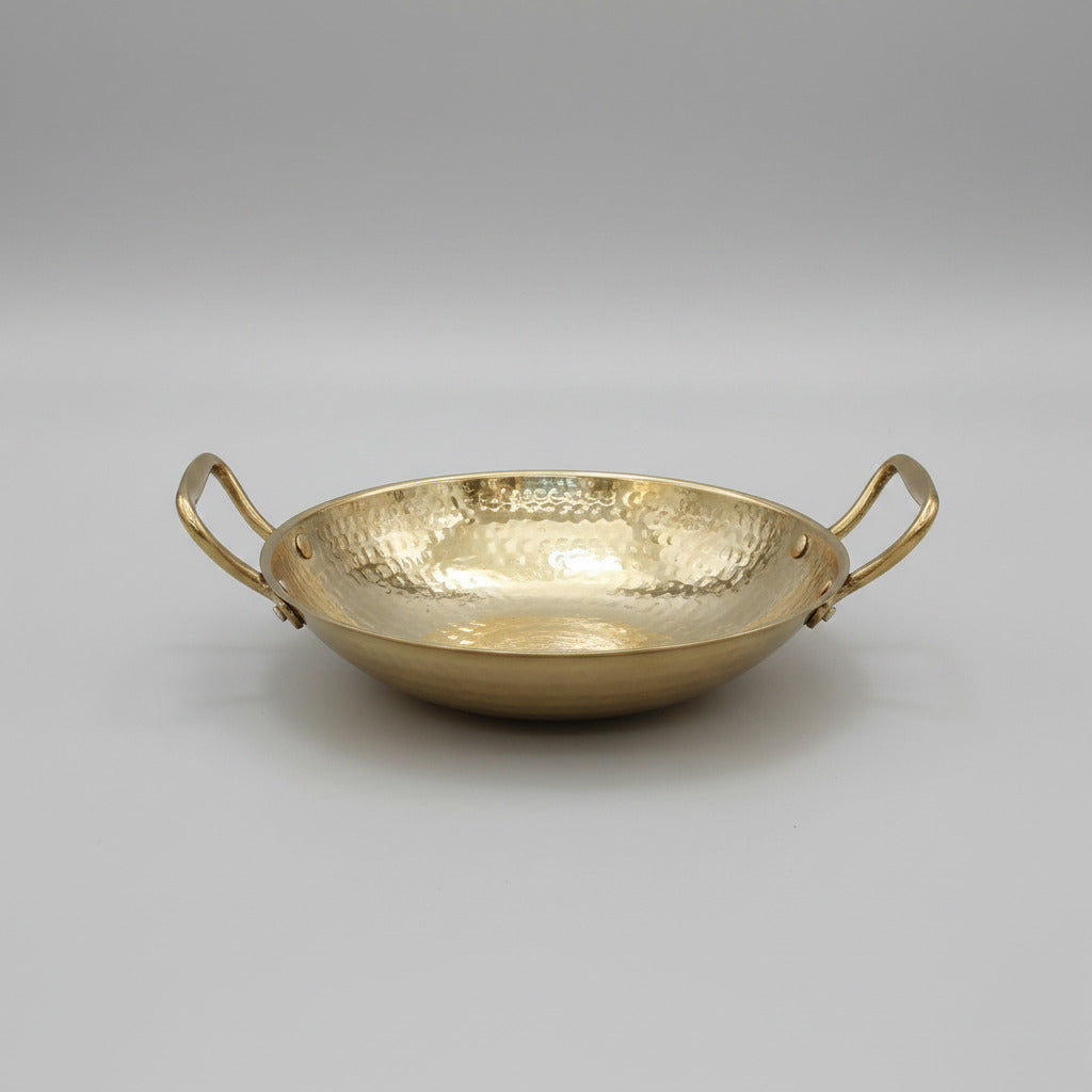Royal Gold Hammered Serving Wok