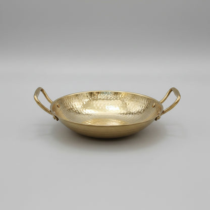 Royal Gold Hammered Serving Wok
