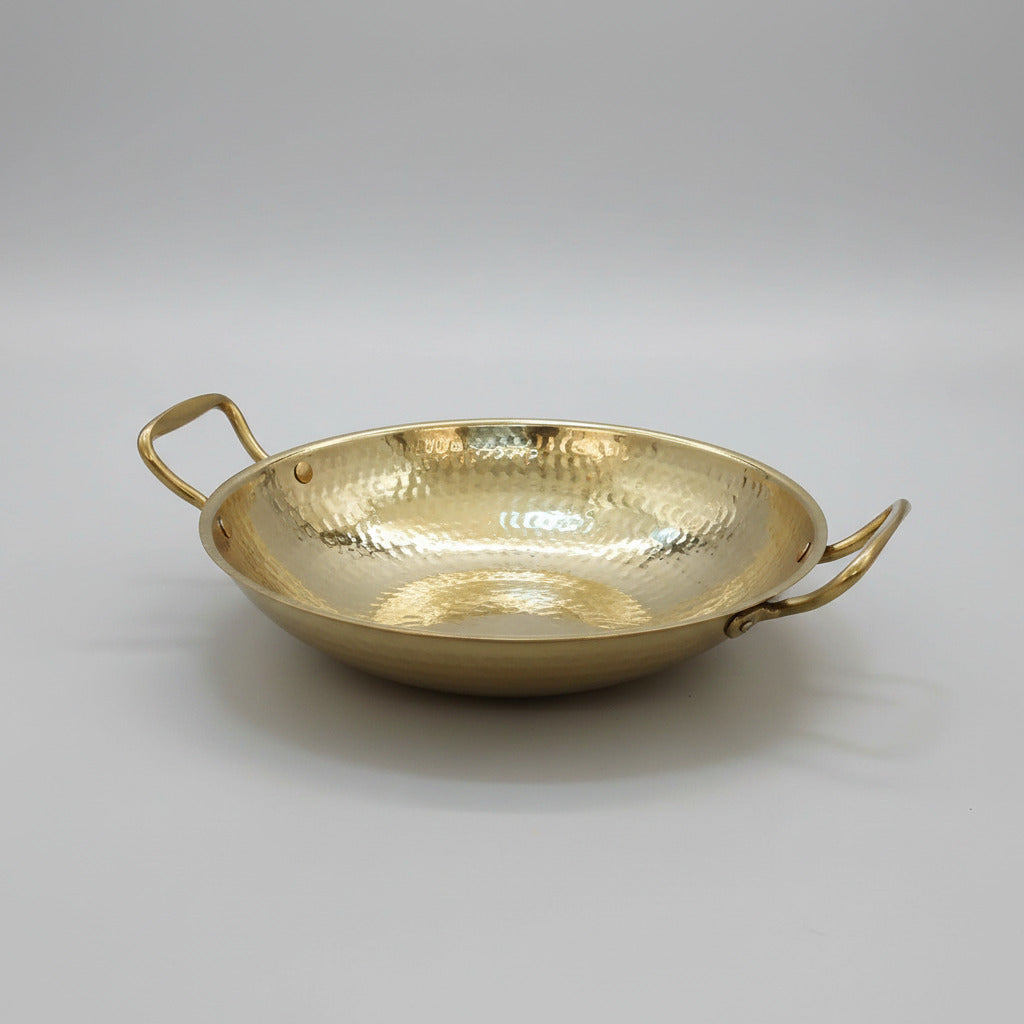 Royal Gold Hammered Serving Wok