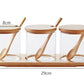 3Pcs Wooden & Glass Jar
