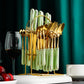 24pcs Marble Cutlery Set With Stand