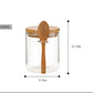 3Pcs Wooden & Glass Jar