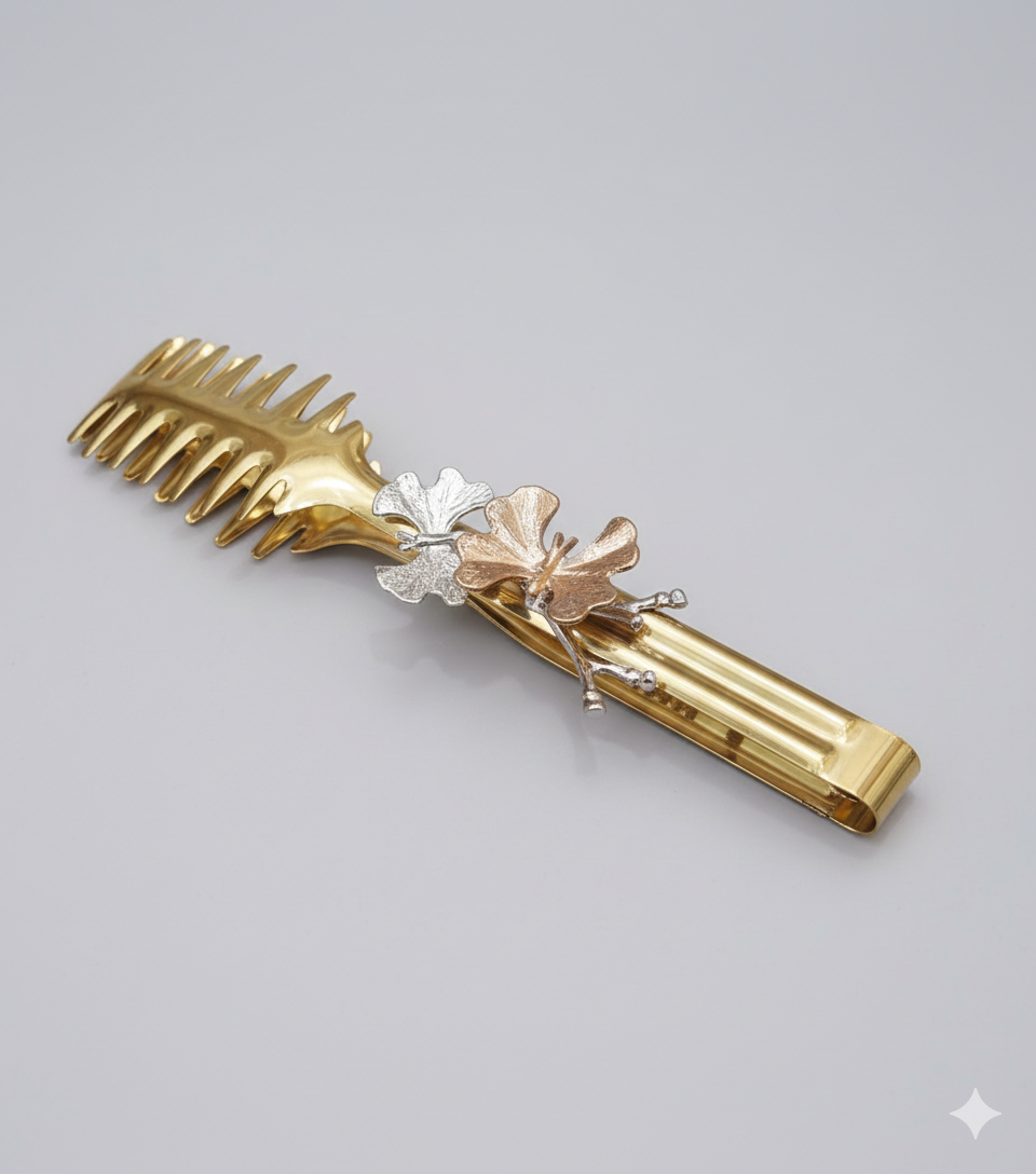 Artisan Butterfly Series: Luxury Gold Serving Tongs