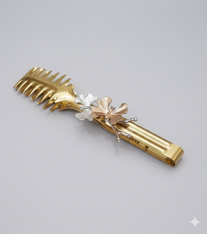 Artisan Butterfly Series: Luxury Gold Serving Tongs