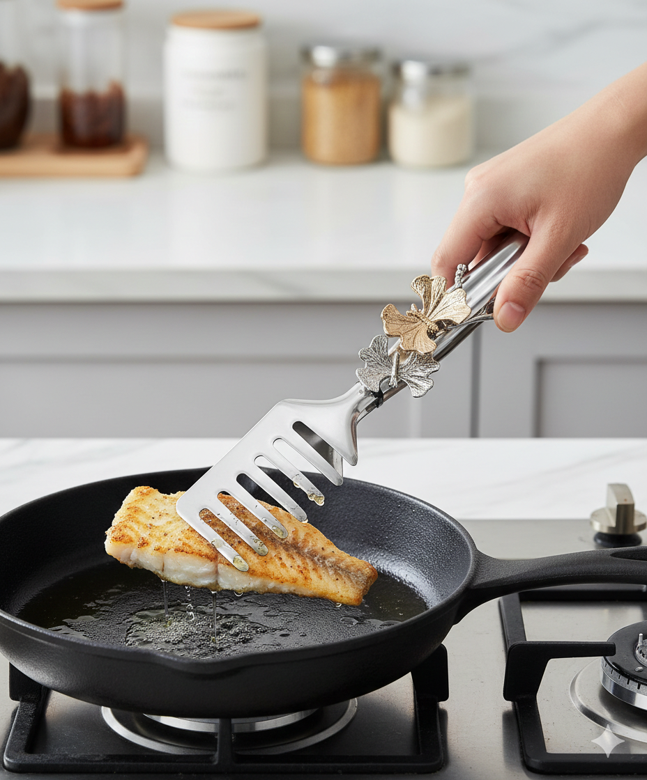 Artisan Butterfly Series: Luxury Stainless Steel Serving Tongs