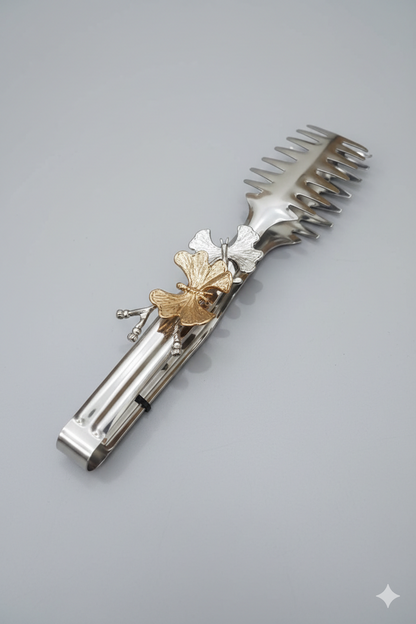 Artisan Butterfly Series: Luxury Stainless Steel Serving Tongs