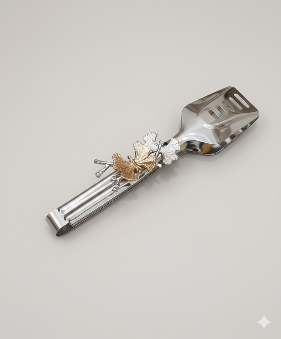 Artisan Butterfly Series: Luxury Stainless Steel Serving Tongs